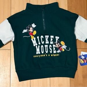 Mickey Mouse Toddler Boys Quarter Zip Top, Sizes 12 Months